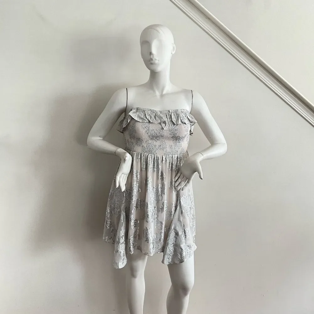 New Free People Gardenia Strapless Mini Smock L